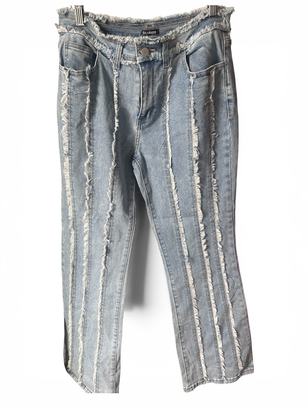 Frayed Stripe Light Wash Women's Jeans
FLAMINGO brand. Large. New